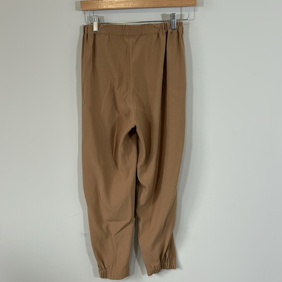 Aritzia Babaton Dexter Pull On Jogger Ankle Length Tuxedo Pant Camel Tan Sz M - Picture 7 of 14